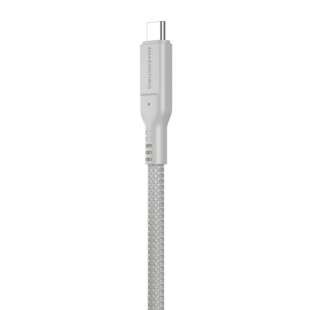 AMAZINGTHING Thunder Pro 1.2 Meters 240W C to C USB 3.2 Cable 5 AMP, 20Gbps, Gray