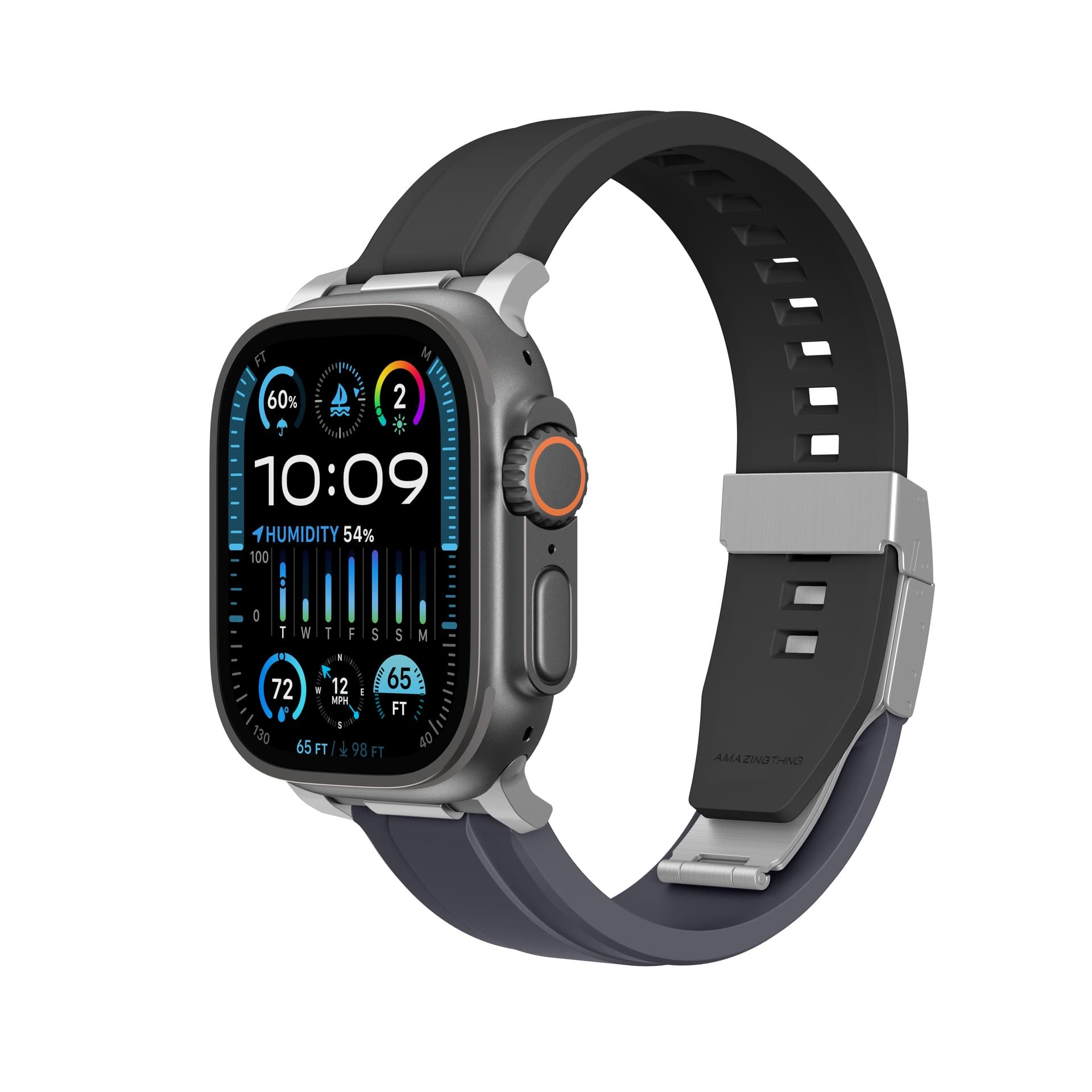 AMAZINGTHING Titan Chrono Band (42/44/45/46/49) Black / Gray