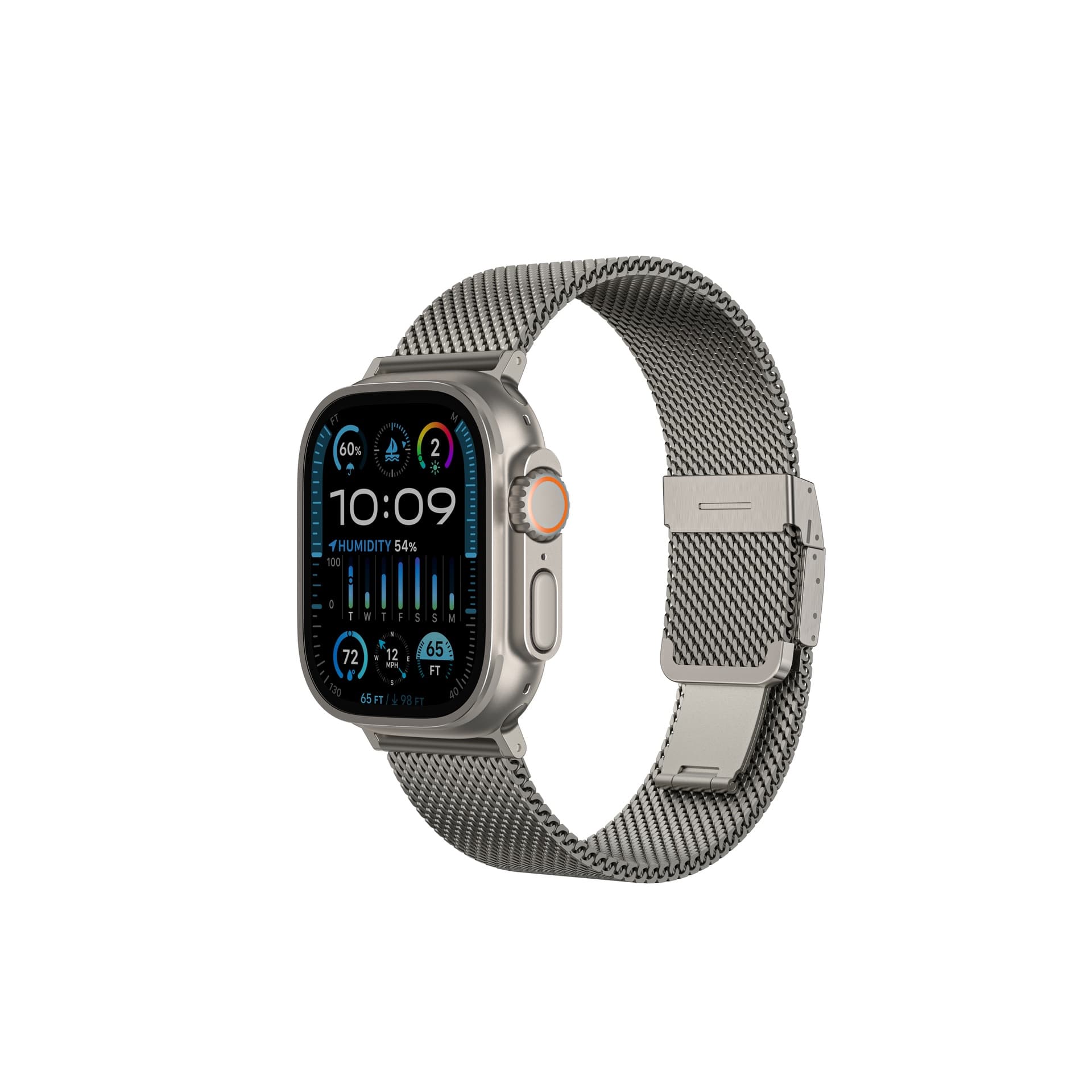 AMAZINGTHING Titan Premium Metal Band for Apple Watch (42/44/45/46/49) Titanium
